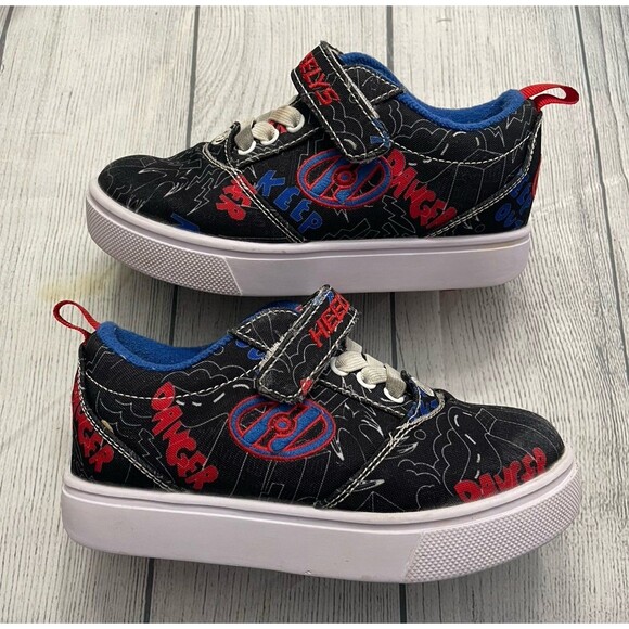 Red & Blue Heelys X2 Boy Skate Shoes, Size Youth 12 - Picture 1 of 5